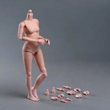 1/6 Female Pale Middle Breast Chest Super Flexible Body For 12"Action Figure