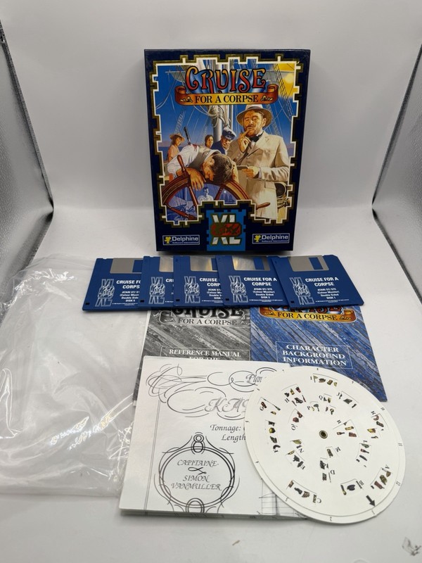 Cruise for a Corpse Atari ST Vintage Game CIB Complete W Map Papers And Wheel