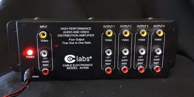 CE Labs Cable Electronics AV400 Audio / Video Distribution Amp w/ Power Adapter