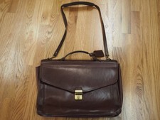 Vintage 1980's HARTMANN Leather Briefcase Attache Case Single Gusset USA