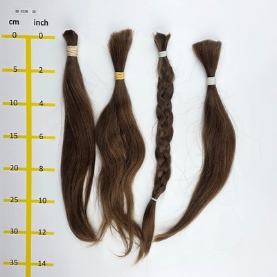 Europäisches Echthaar Rohhaare mittelblond mind. 100 Gr 30-35cm - 30022620A