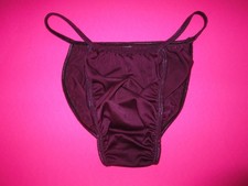 Vintage Men's STRETCH NYLON Sateen STRING BIKINI Underwear by BODYAWARE L 36-38