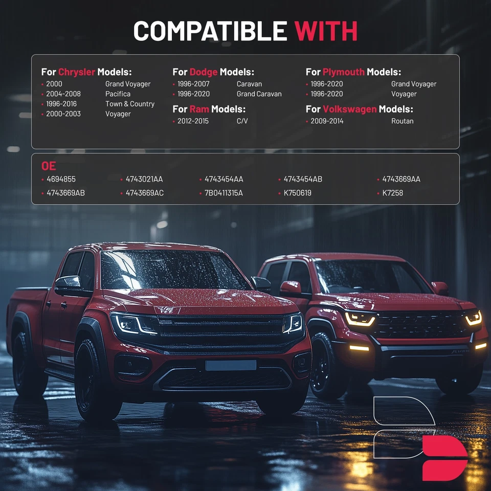 Kit de eslabones de extremo de barra estabilizadora delantera para Dodge Grand Caravan Chrysler Town & Country Foto 2 de 4