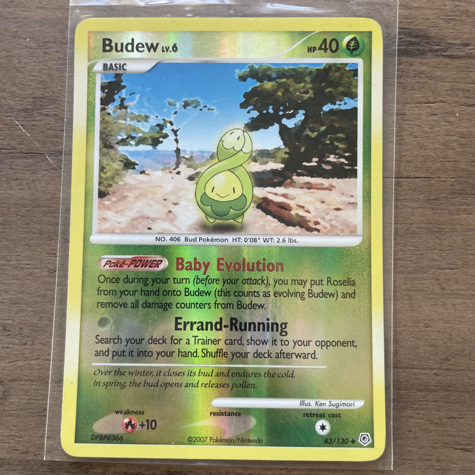 Pokémon TCG- 2007 Budew 43/130 Reverse Holo Diamond & Pearl NM