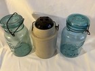 A Rare Weir 1892 Stoneware Jar and 2 Ball Jars 1906 Idea &  Ball 1940 — photo 2