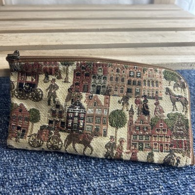 BELGISCHER GOBELIN Beutel -9x10 cm Brügge Szenen Make Up