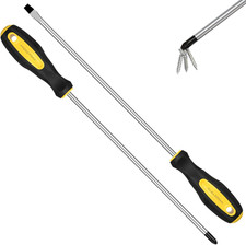 2pcs Long Magnetic Screwdriver Set, 12in Extra Long Phillips and Slotted Screwdr