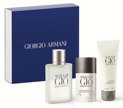 Armani ACQUA DI GIO pour Homme 100 Eau de Toilette + 75 gr. Deo + 75 ml DG Neu