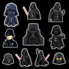 10x Custom Darth Vader Character Stickers Set 1
