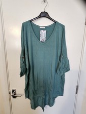 Made In Italy Tilletts Green Top One Size To 18/20 NWT