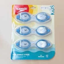 Speedo Kids Goggle 3-Pack Blue UV Protection Anti Fog Ages 3-8 New