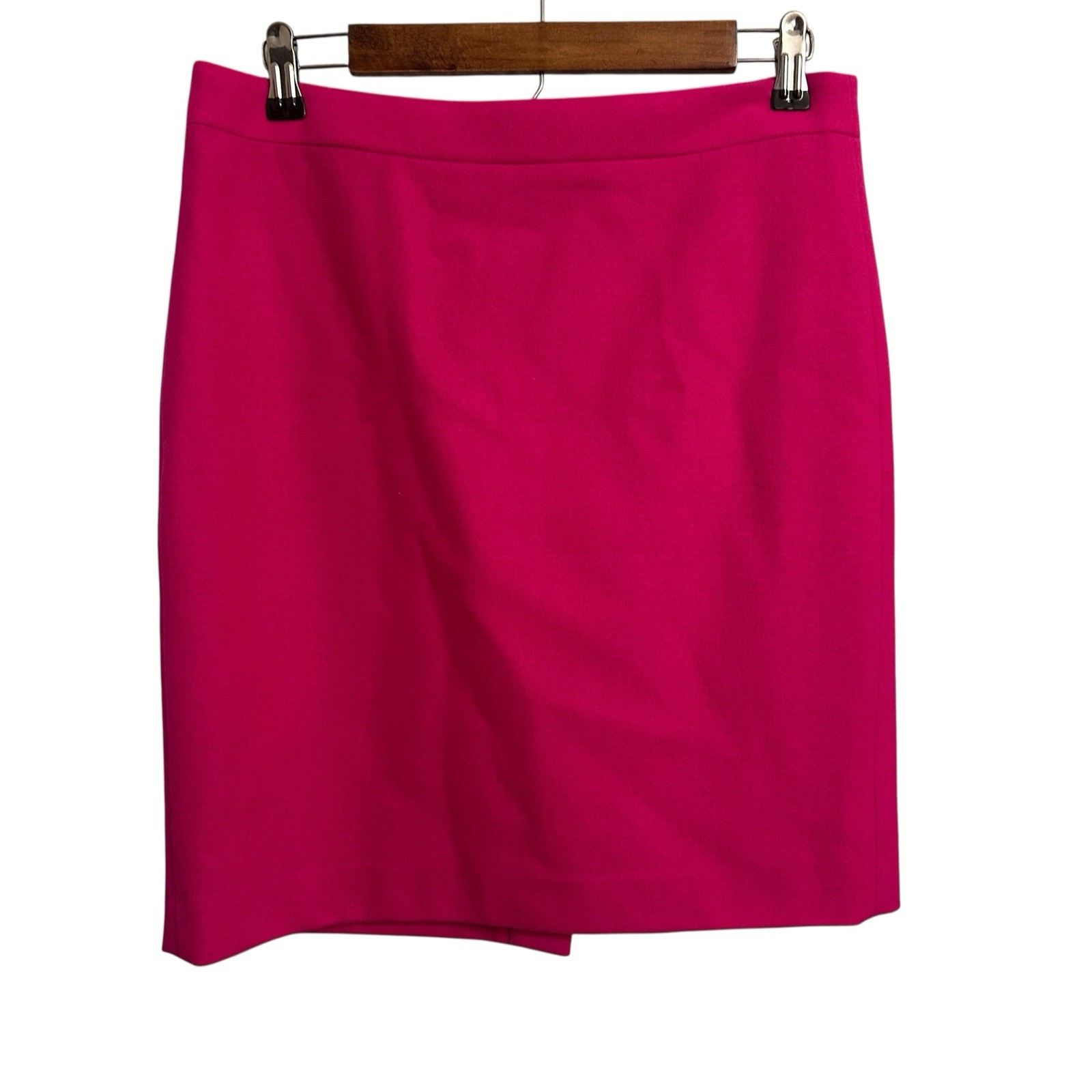 J Crew The Pencil Skirt Wool Viscose Women’s 8P Lined Rear Zip Hot Pink