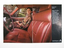 Print Ad Imperial Luxury Car Interior Woman 2 Pg Chrysler 1960s Ad Vintage