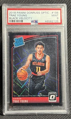 Trae Young /39 Rated Rookie Black Velocity PSA 9 RC Donruss 2018 Atlanta Hawks