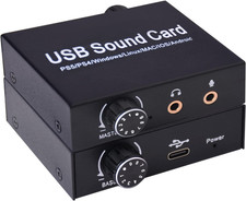 External Sound Card, Tendak USB Audio Adapter with Volume Output and Bass Adjust