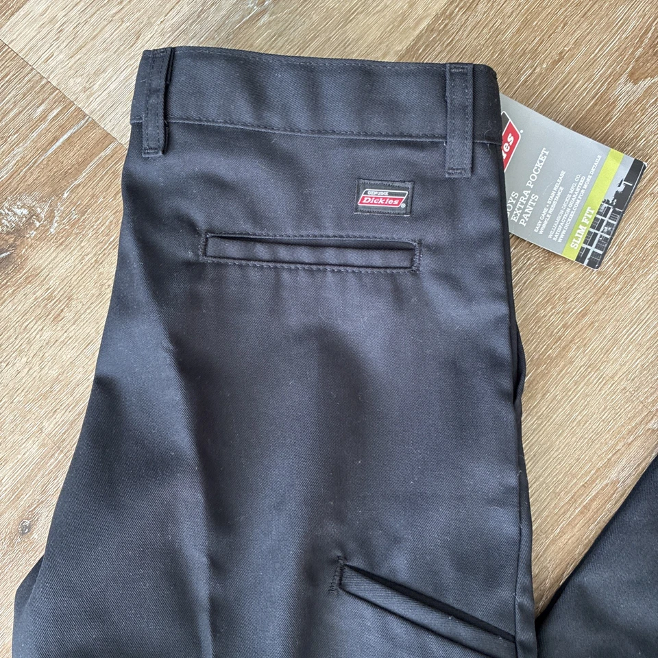 Pantalones Dickies Boys Extra Bolsillo Calce Ajustado Negros Talla 16 Nuevos con Etiquetas Foto 2 de 4