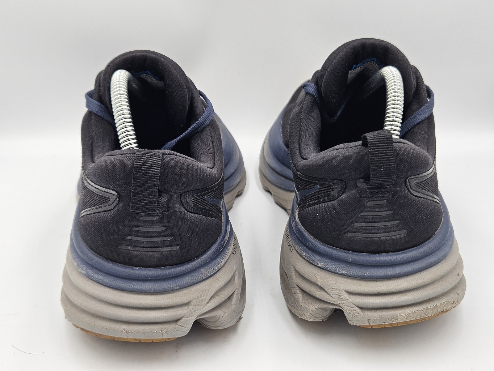 Hoka One One Bondi 8 Black Blue Running Shoes Mens Size 9 D 1123202 BCKRN thumbnail 5