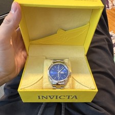 Invicta Men's Stainless Steel Watch 50mm Silver/Blue/White/Red Dial