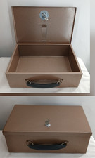 Rockaway Metal Security Lock Box Safe 12.5 x 8 x 4.5 W/ Key VALUABLES CASH DOCS