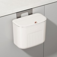 Kitchen Hanging Trash Can with Lid, Compost Bin for Counter Top or Under Sink