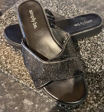 BNWOB BLACK SPARKLE  SEQUIN SLIP ON LOAFER SHOE SIZE 7