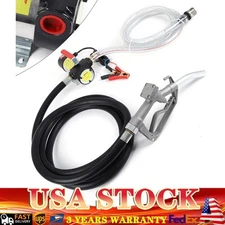 12V DC Electric Fuel Transfer Pump with Nozzle Kit For Diesel Kerosene 3 bar NEW