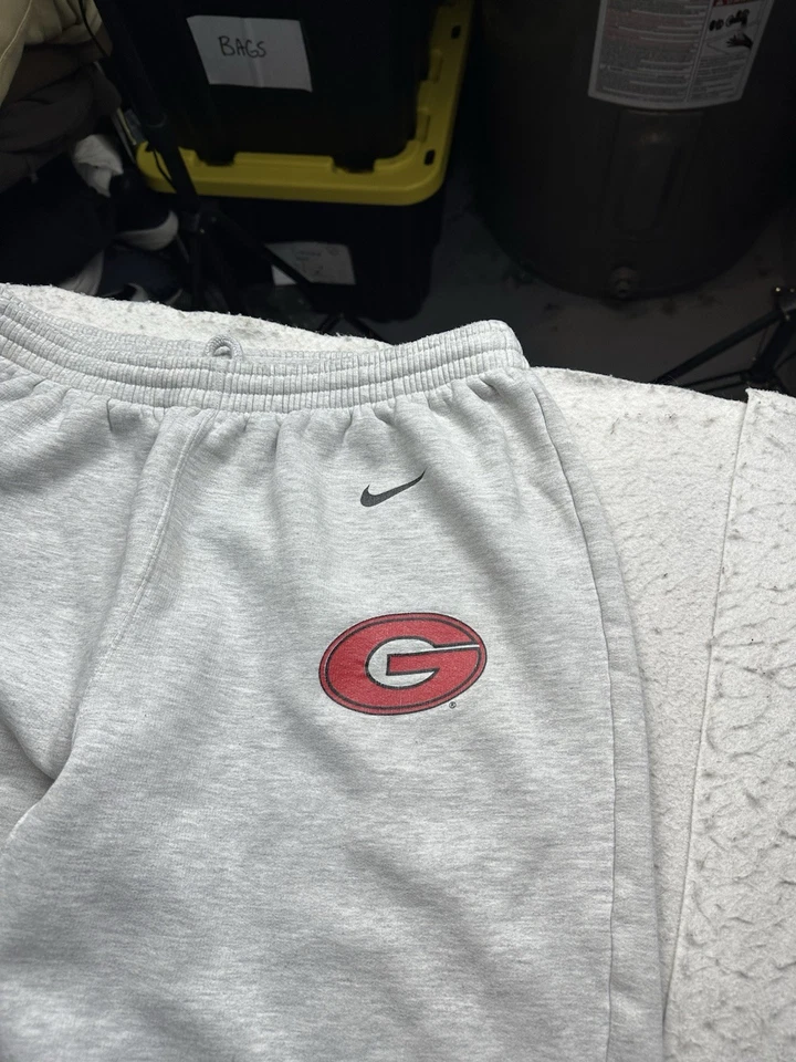Vintage Men’s Nike Georgia Bulldogs College Sweatpants 90s Grey Sz XL Cotton - Image 3 of 4