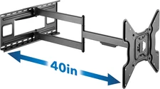 Long Arm TV Wall Mount, 40" Extra Long Reach Extension, Full Motion Extended Cor
