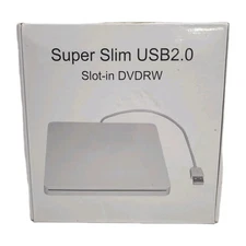 Super Slim USB2.0 Slot-In DVDRW Portable External Drive w/Bag & Mini-Adapter NEW