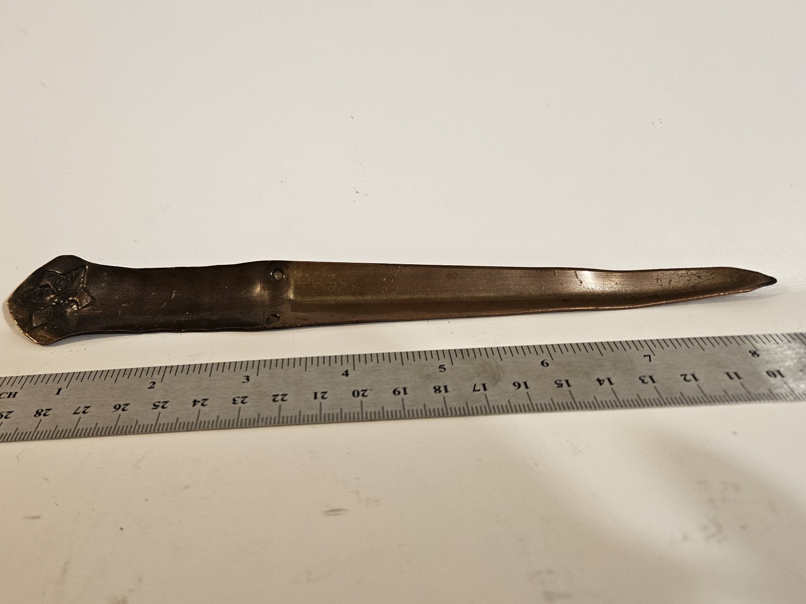 Craftsman Studios Laguna Beach Hammered Copper Desk Set Inkwell Tray Opener