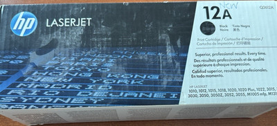New unopened box! HP 12A Q2612A Black Toner Cartridge For LaserJet 1010, 1012