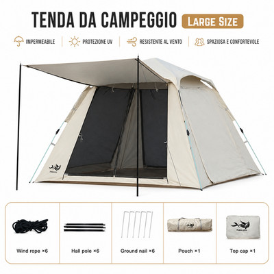 Pop Up Zelt 2-4 Personen Camping Automatisch Familie Outdoor Reise