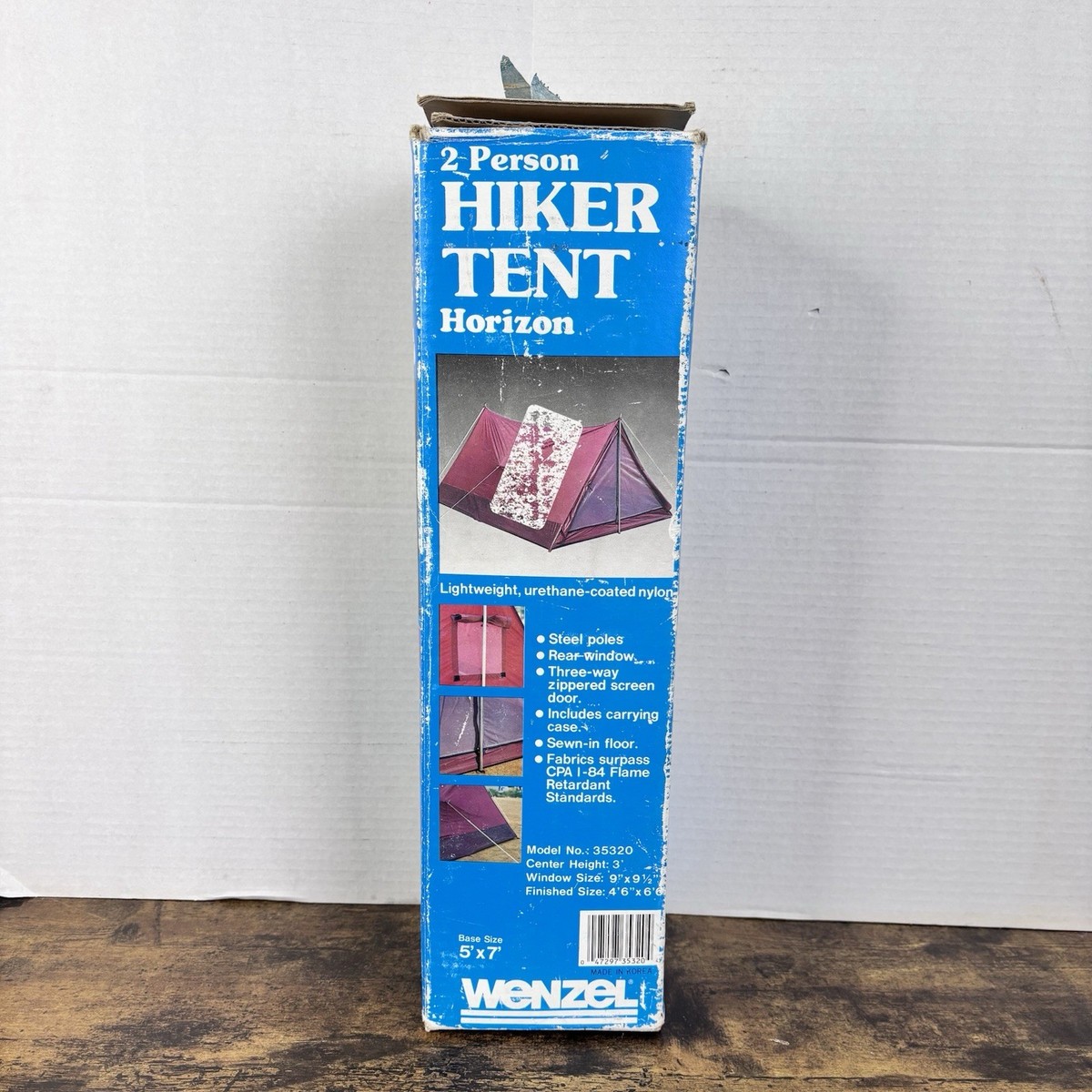 Vintage Wenzel Two Person Hiking Tent 5'x7' Maroon - Horizon