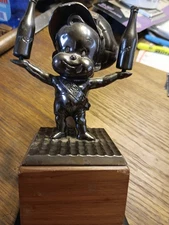 Dr Pepper  PERKY award advertising figure 10 2 4 vintage copper bronze