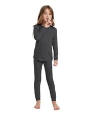 Kids Unisex 100 Merino Wool Base Layer Sets Lightweight 7-8 190-heather Grey