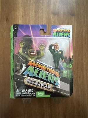 Dreamworks Monster VS Aliens The Missing Link & General W.R. Monger Figures 2009
