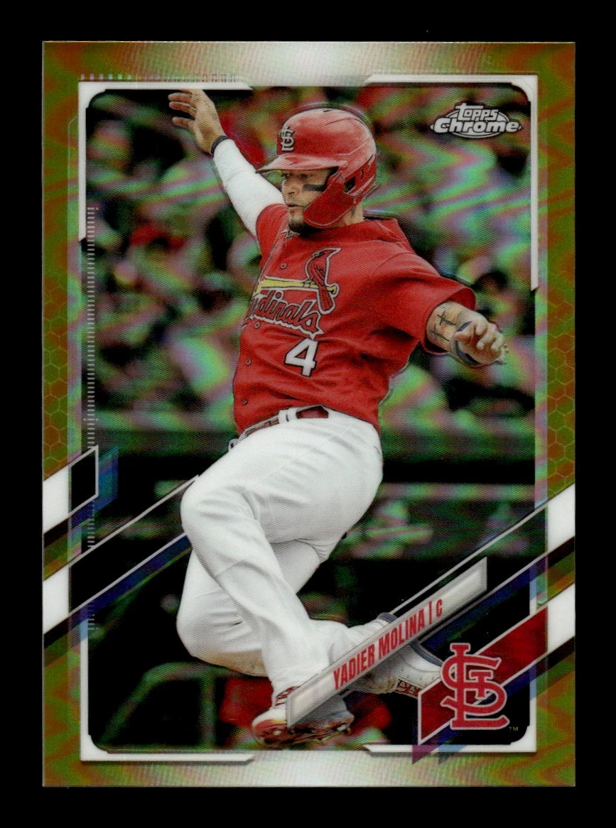 2021 Topps Chrome Yadier Molina #132 Gold Refractor /50