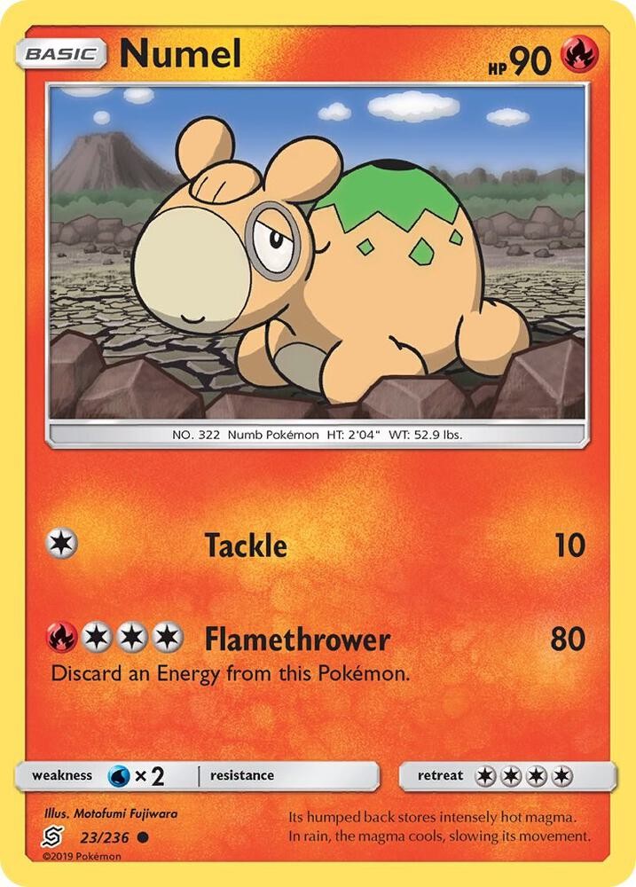 Numel 23/236 Pokemon SM - Unified Minds Normal Common LP