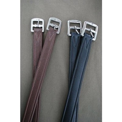 KL Select Red Barn Calf Lined Stirrup Leathers-CLOSEOUT