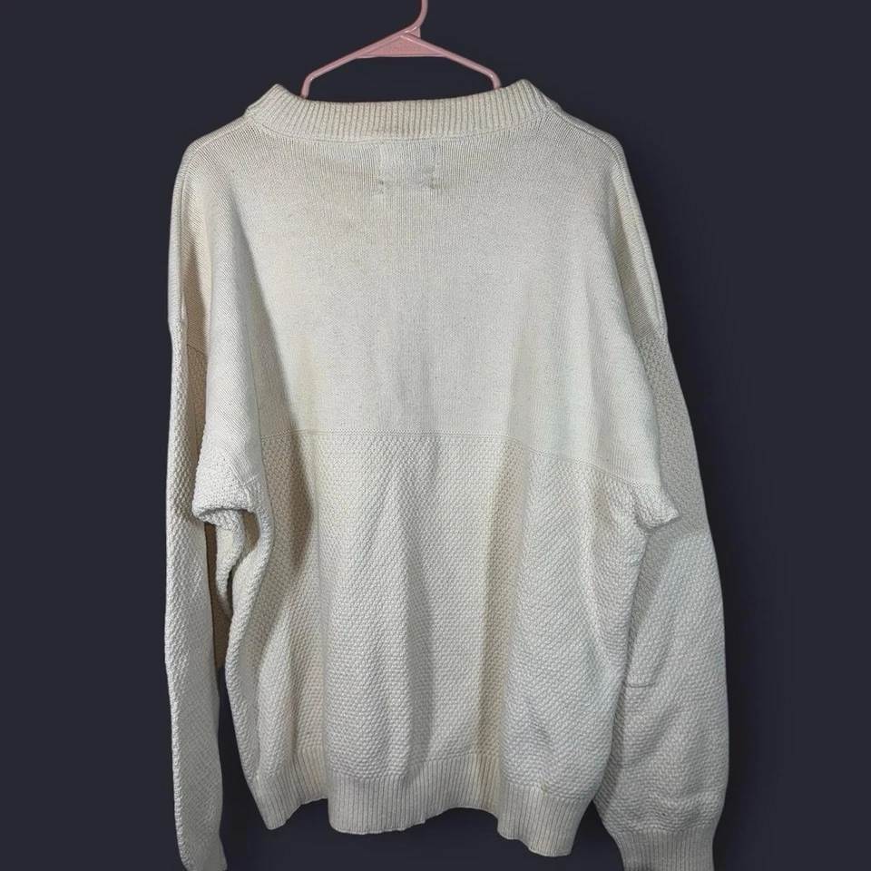 Suéter de Colección NFL San Francisco 49ers Nuez moscada EE. UU. Tejido Crema Para Hombres Talla XL Foto 4 de 4