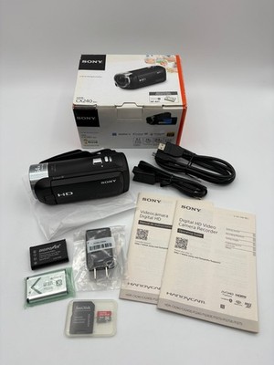 Sony Handycam HDR-CX240 9.2MP HD Video Camera Camcorder w/54x Zoom Bundle MINT