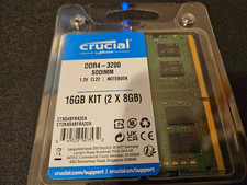 Crucial 16GB 2x8GB 3200MHz SODIMM DDR4 RAM Memory Kit Laptop