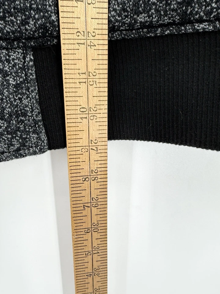 Tony Hawk L с капюшоном флисовая куртка/пальто серый искусственной кожи черные рукава 2 кармана - Изображение 3 из 4