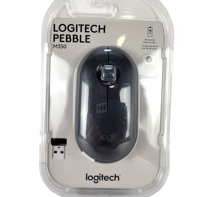 Logitech Pebble M350 Wireless Bluetooth Silent Mouse Unifying Nano Receiver