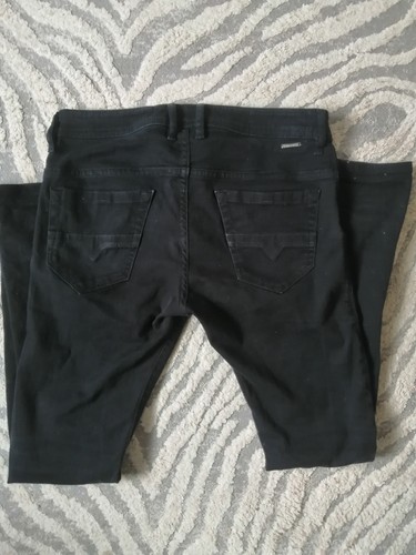 Diesel Thommer Mens Selvedge Jeans Size W30 L32 Slim Skinny Black - Picture 7 of 14