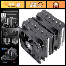 High-Performance CPU Air Cooler, 6 Heat Pipes, Dual 120mm Fans, AMD/Intel Compat