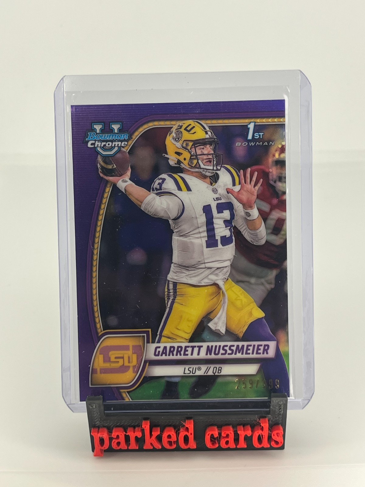 2024 Bowman U Chrome Garrett Nussmeier Purple Refractor 1st /399