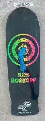 Santa Cruz Rob Roskopp Target 1 Skateboard Deck Black Stain  Jim Philips Art