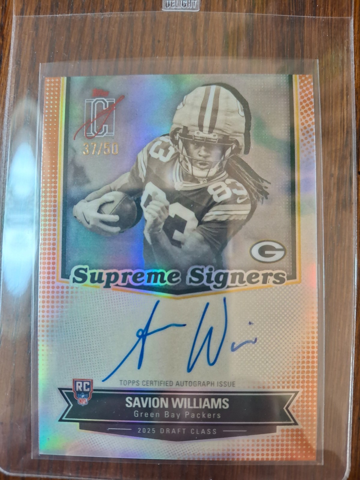 Savion Williams Topps Signature Class Supreme Signers #SW Orange Refractor