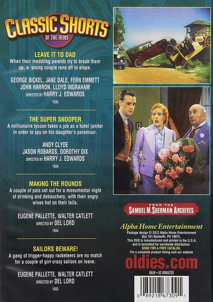 Classic Shorts of the 1930s, Volume 2: Leave it to Dad / Super Snooper / M (DVD) - Image 2 of 3